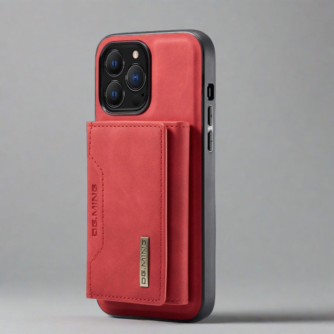 2 In 1 Detachable Magnetic Leather Wallet Case for iPhone 11/X/7/8/SE For iPhone 11 / Red detachable wallet case for iphone Styleeo