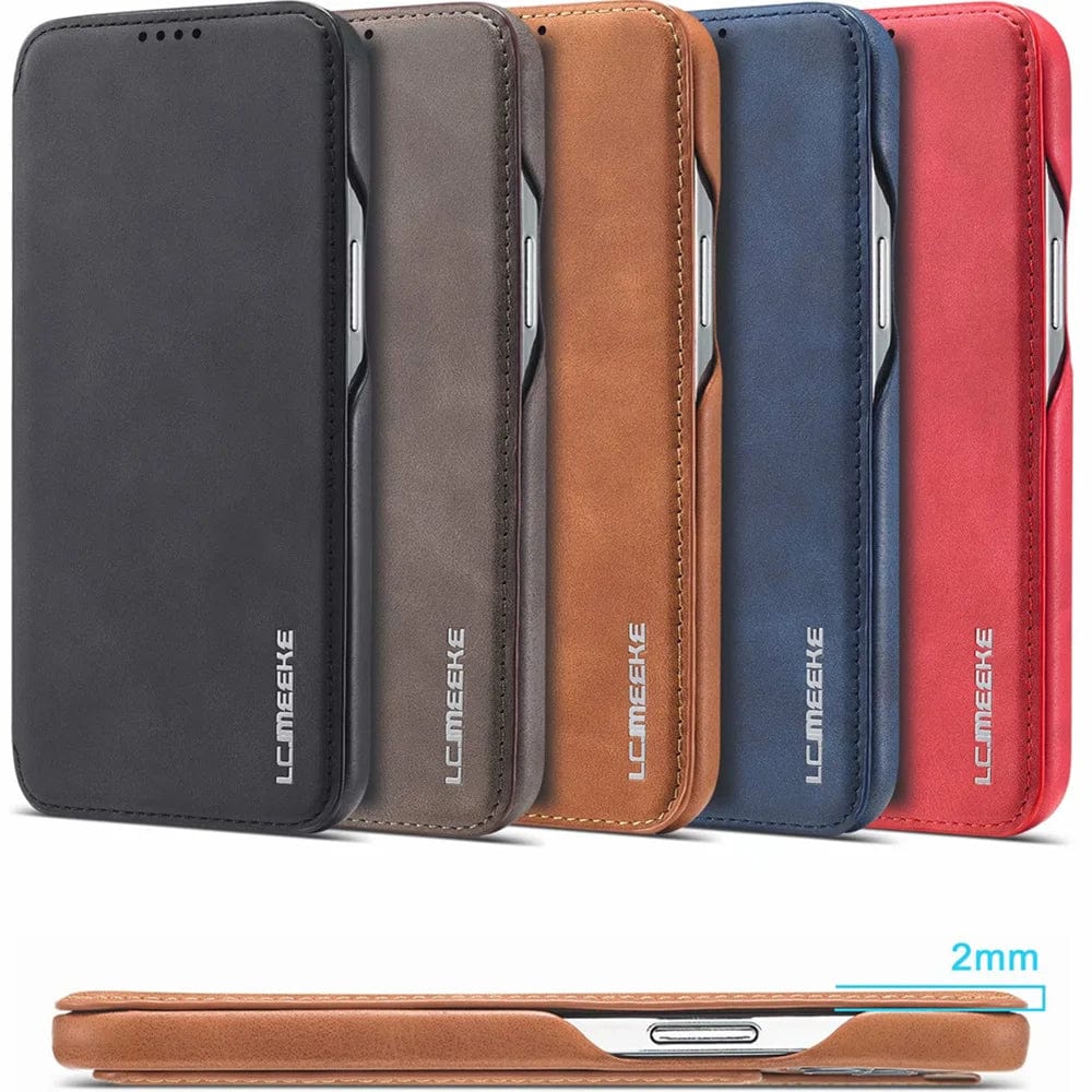 Magnetic Flip Cover Leather iPhone Wallet Case