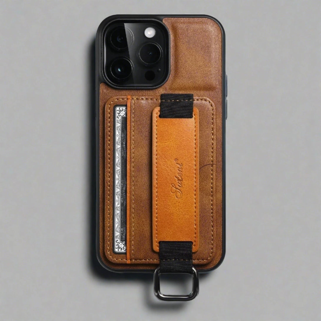 iPhone cardholder case brown-styleeo