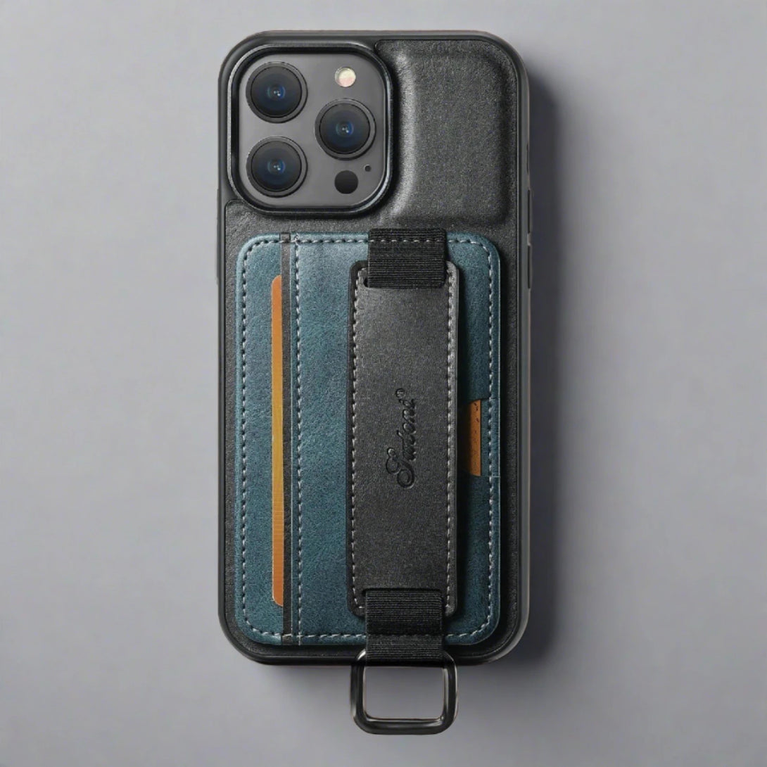 iPhone Cardholder Case-Blue-Styleeo