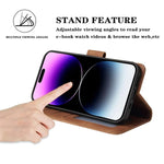 Leather iPhone Wallet Flip Cover Magnetic Case