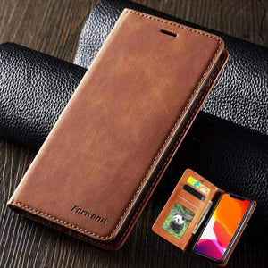 Magnetic Leather iPhone Flip Cover Wallet Case Magnetic Leather Flip Cover iPhone Wallet Case Styleeo