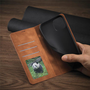 Magnetic Leather iPhone Flip Cover Wallet Case Magnetic Leather Flip Cover iPhone Wallet Case Styleeo