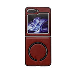 Leather Magnetic Samsung Z Flip Wireless Charging Case