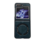 Leather Magnetic Samsung Z Flip Wireless Charging Case