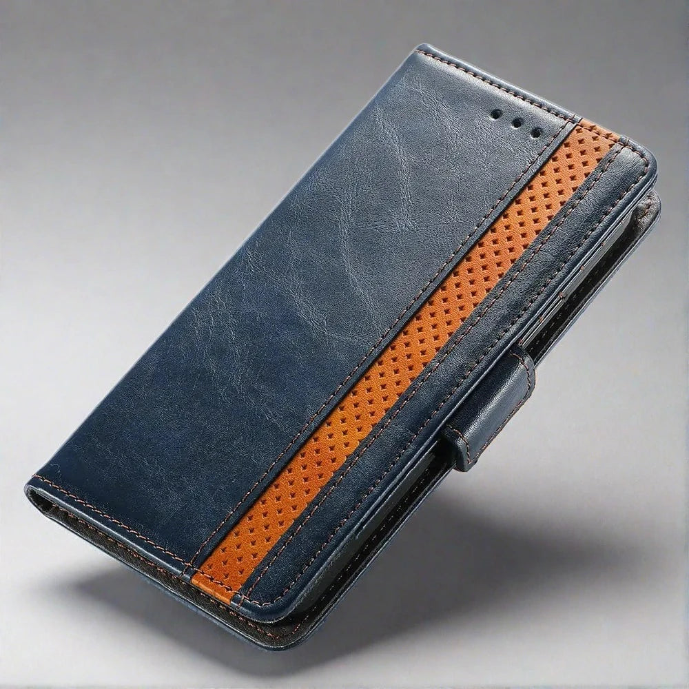 Leather Protective iPhone Wallet Case | Luxury Flip Cover Cardholder for iphone 13 / Blue iPhone Flip Wallet Case Styleeo