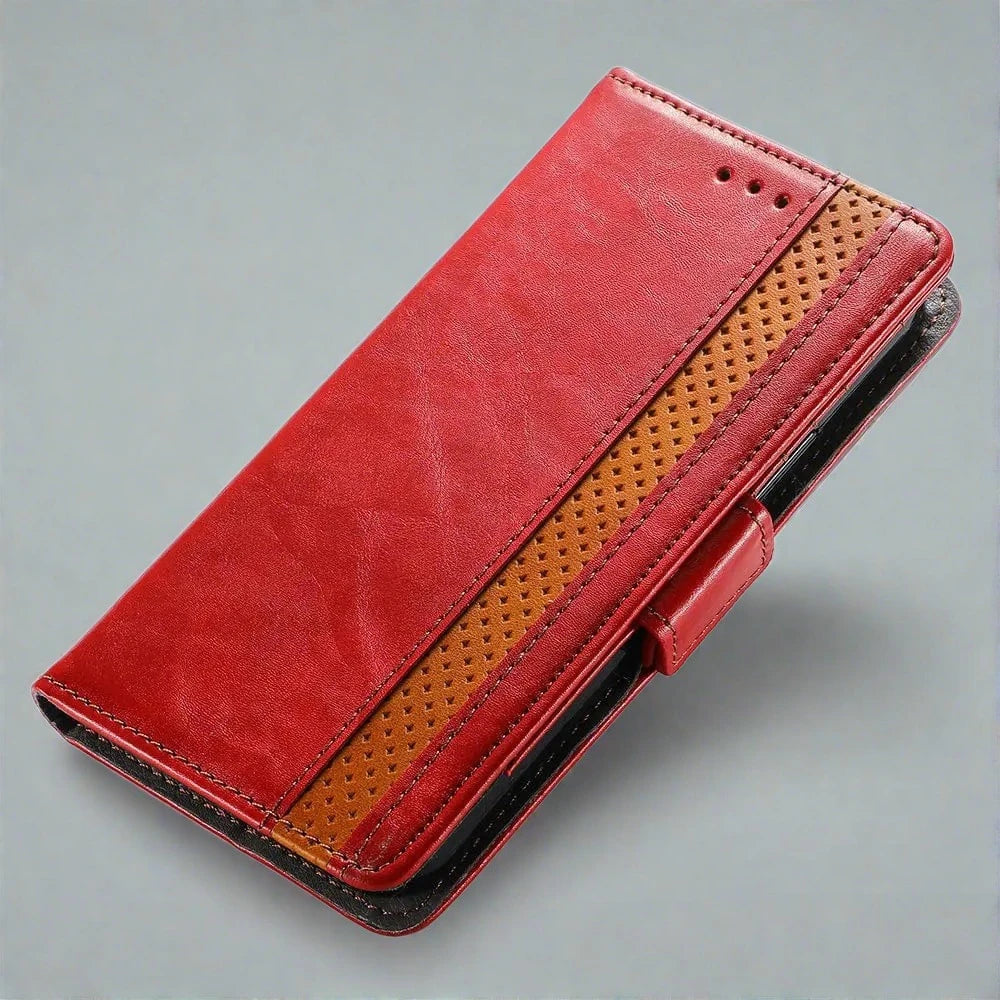 Leather Protective iPhone Wallet Case | Luxury Flip Cover Cardholder for iphone 13 / Red iPhone Flip Wallet Case Styleeo