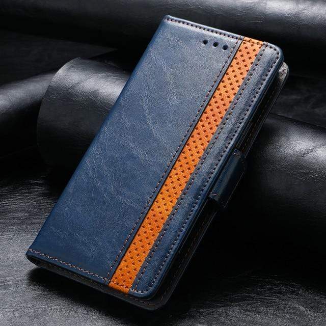 iPhone 13,12,11,X Full Body Leather Protective Wallet Cases for iphone11 pro max / Blue Styleeo