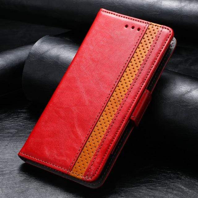 iPhone 13,12,11,X Full Body Leather Protective Wallet Cases for iphone11 pro max / Red Styleeo