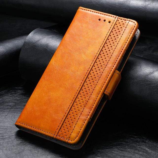 iPhone Full Body Leather Protective Wallet Cases for iphone11 pro max / Light brown Styleeo