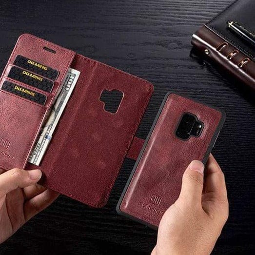 Removable Magnetic Flip Wallet Case For Samsung Galaxy Detachable Leather Case For Samsung Galaxy Styleeo