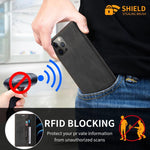 RFID Leather iPhone Magnetic Flip Cover Wallet Case