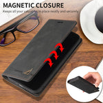 RFID Leather iPhone Magnetic Flip Cover Wallet Case