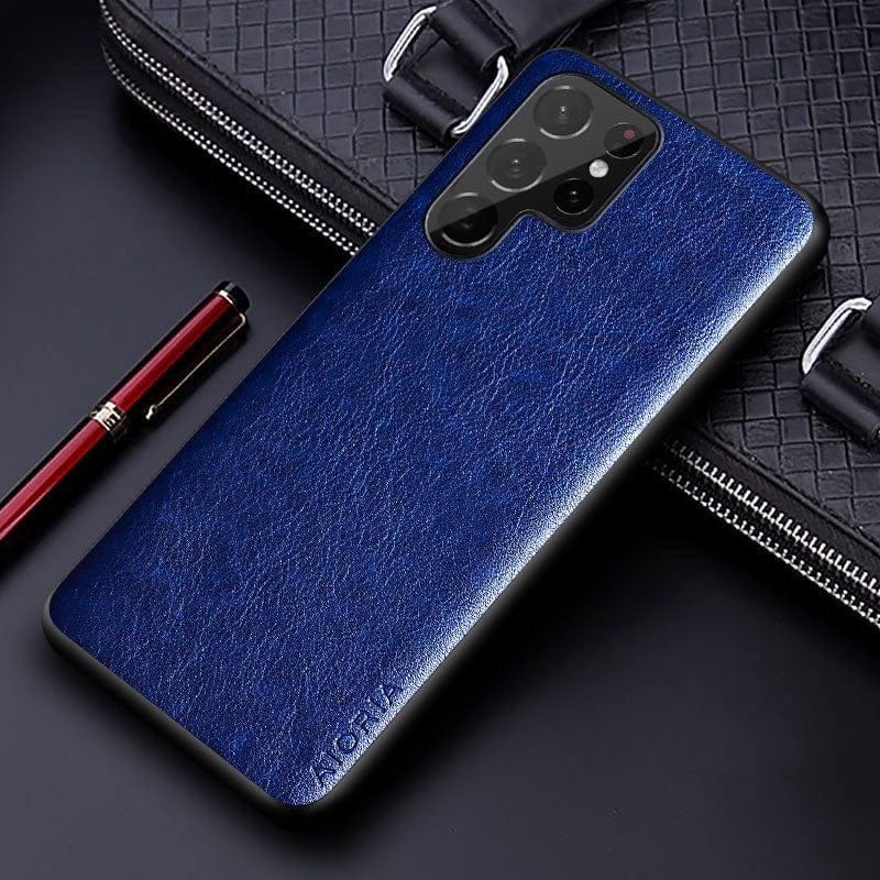 Luxury leather Case for Samsung Galaxy S23/S23 Ultra/S23 Plus 5G S23 / Blue Case for Samsung Galaxy S23/S23 Ultra/S23 Plus 5G Styleeo