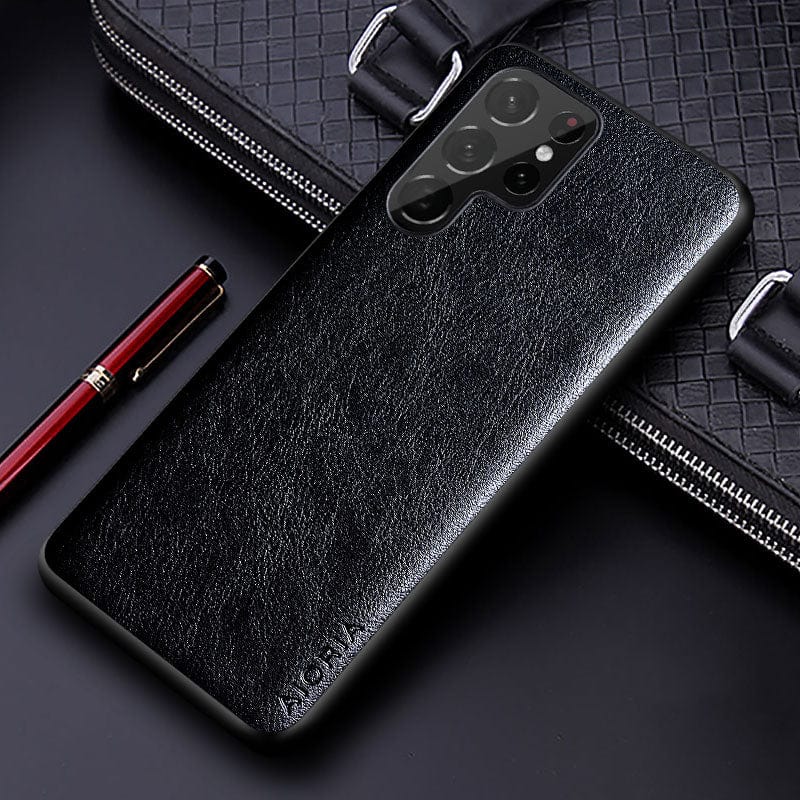 Luxury leather Case for Samsung Galaxy S23/S23 Ultra/S23 Plus 5G S23 / Black Case for Samsung Galaxy S23/S23 Ultra/S23 Plus 5G Styleeo