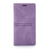 Suede Leather Samsung S24 Magnetic Flip Wallet Case