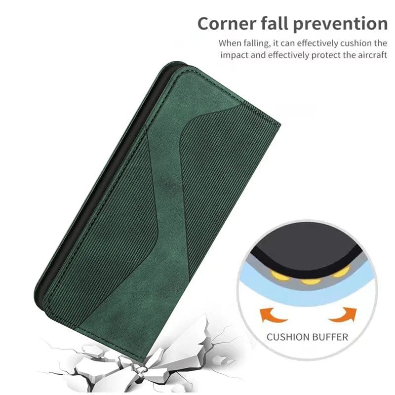 Leather Samsung Phone Wallet Case | Magnetic Cardholder Cover