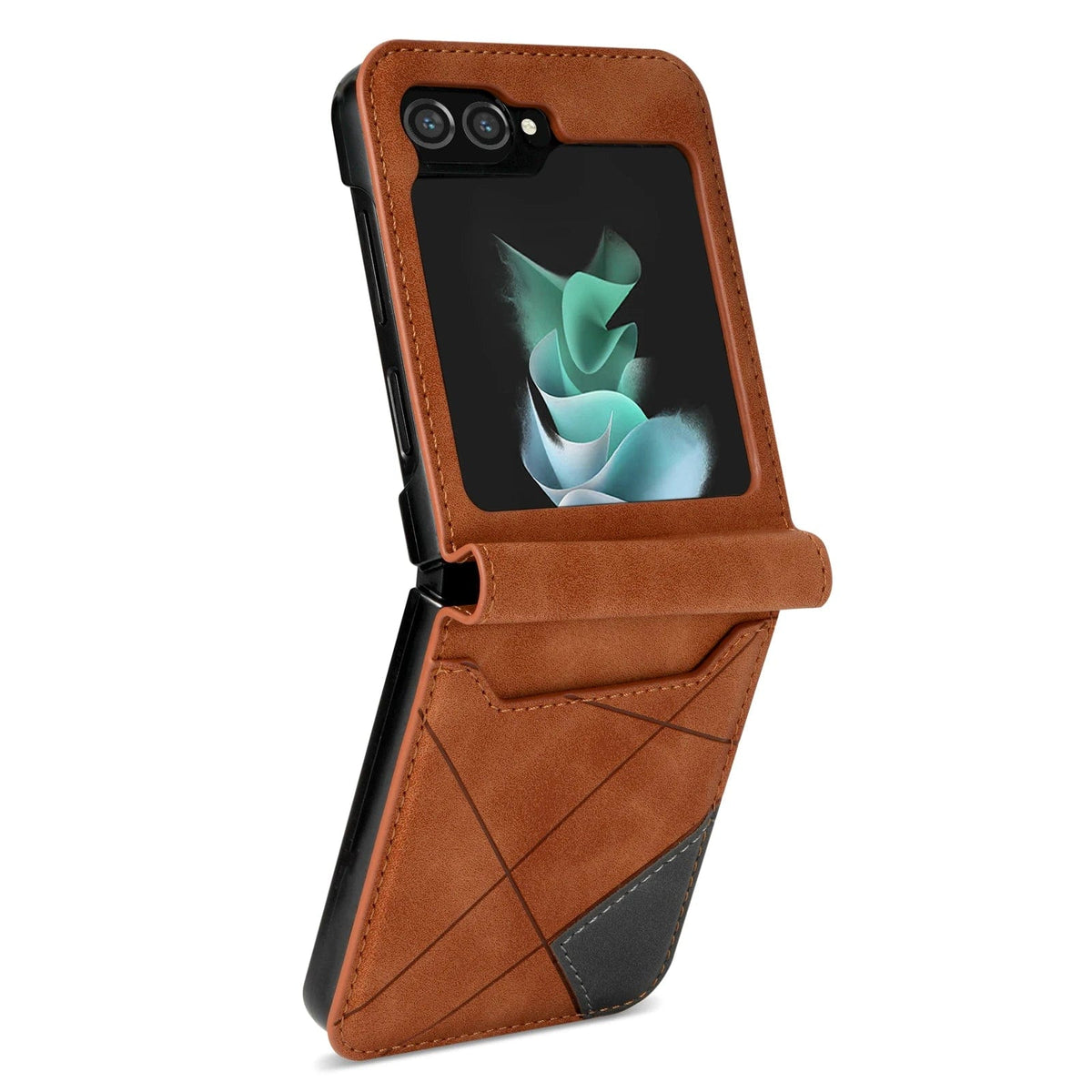 Leather Protective Samsung Z Flip Cardholder Case