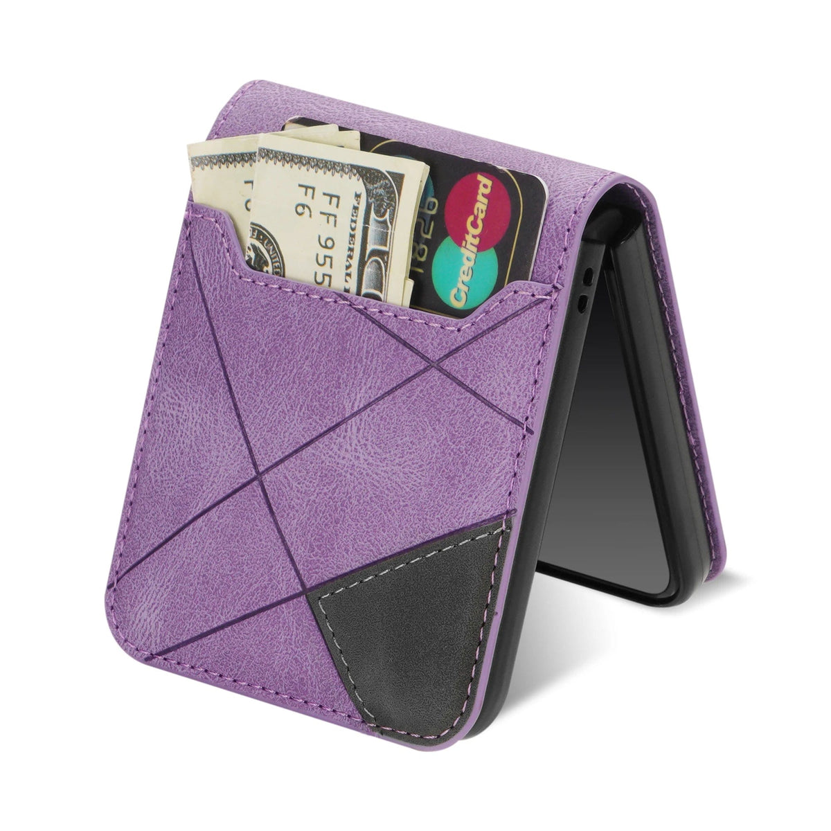 Leather Protective Samsung Z Flip Cardholder Case