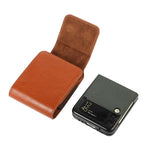 Flip Leather Belt Case For Samsung Galaxy Z Flip 3 & Motorola Razr 5G Samsung Z Flip 3 Belt Case Styleeo