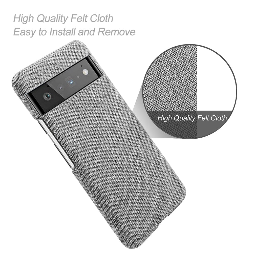 Luxury Cloth Texture Fitted Case For Google Pixel Series Styleeo