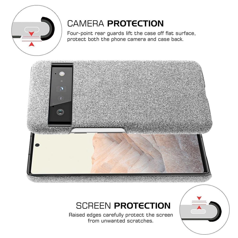 Luxury Cloth Texture Fitted Case For Google Pixel Series Styleeo