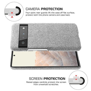 Luxury Cloth Texture Fitted Case For Google Pixel Series Styleeo