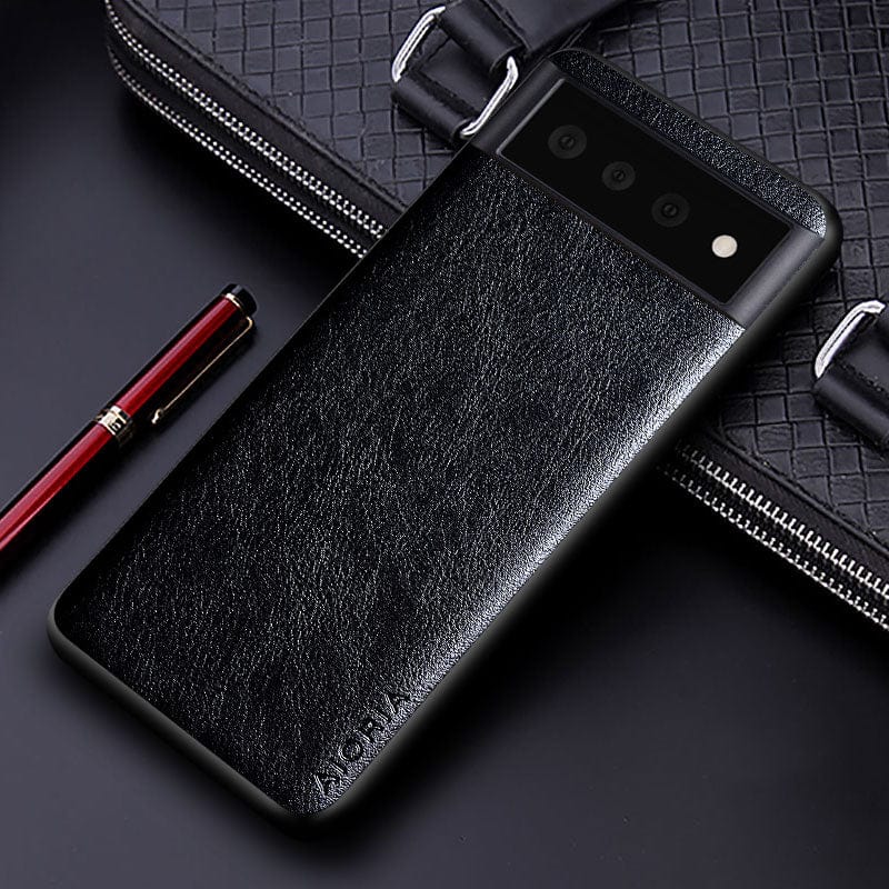 Luxury PU leather Case for Google Pixel 6/Pro/6A 5G for Pixel 6 / Black Styleeo