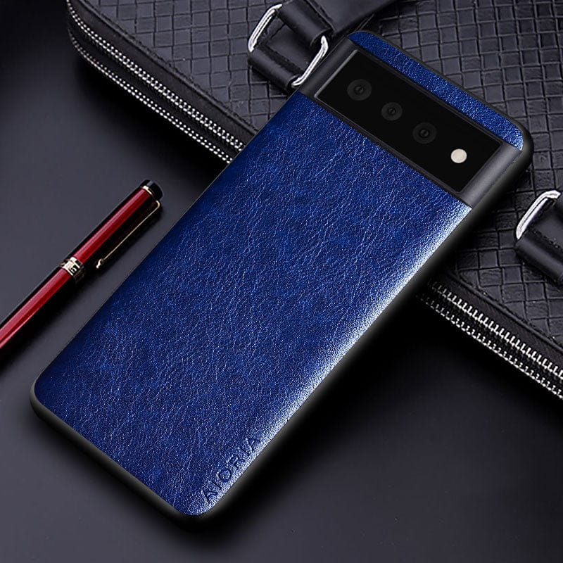 Luxury PU leather Case for Google Pixel 6/Pro/6A 5G for Pixel 6 / Blue Styleeo