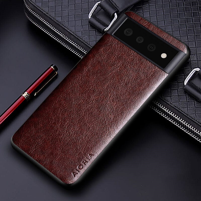Luxury PU Leather Case For Google Pixel 6/Pro/6A 5G for Pixel 6 / Coffee google pixel 6/6A/Pro Leather Case Styleeo