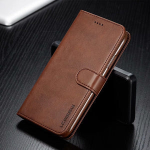 Luxury Leather Flip Cover Wallet Case for iPhone X/8/7/6 For iPhone 6 / Brown Styleeo