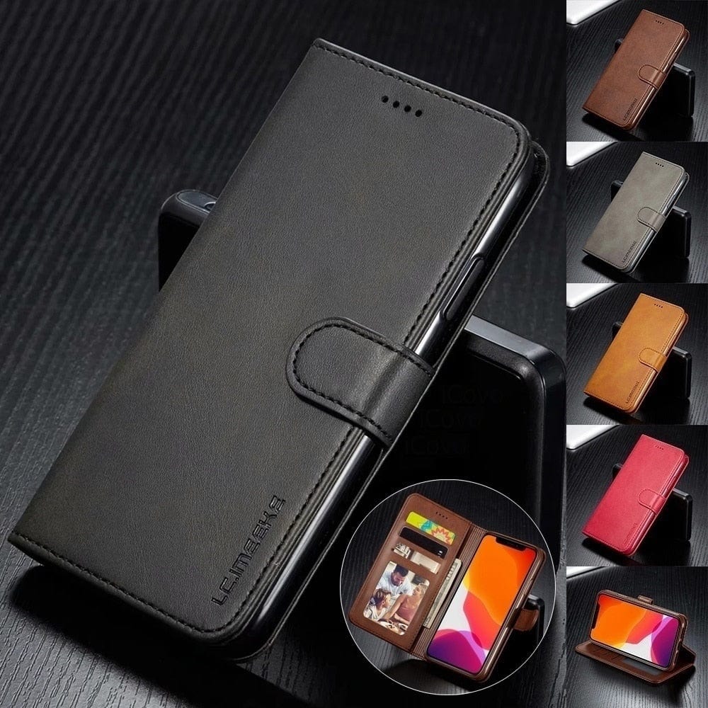 Luxury Leather Flip Cover Wallet Case for iPhone X/8/7/6 Series leather wallet case for iphone X/8/7/6 Series Styleeo