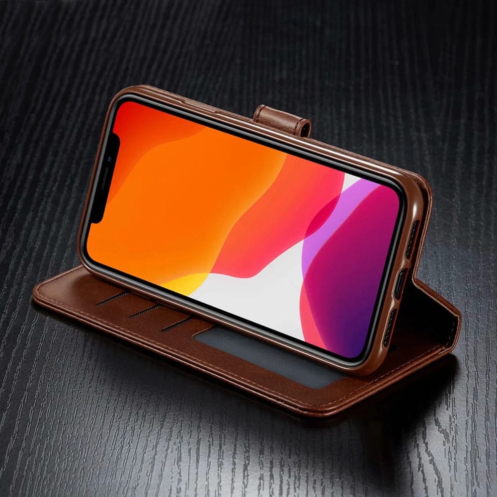 Luxury Leather Flip Cover Wallet Case for iPhone X/8/7/6 Series leather wallet case for iphone X/8/7/6 Series Styleeo