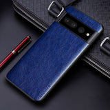 Luxury Leather Case For Google Pixel 7/7 Pro Google Pixel 7 / Blue Leather Case For Google Pixel 7/7Pro Styleeo