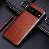 Luxury Leather Case For Google Pixel 7/7 Pro Google Pixel 7 / Brown Leather Case For Google Pixel 7/7Pro Styleeo