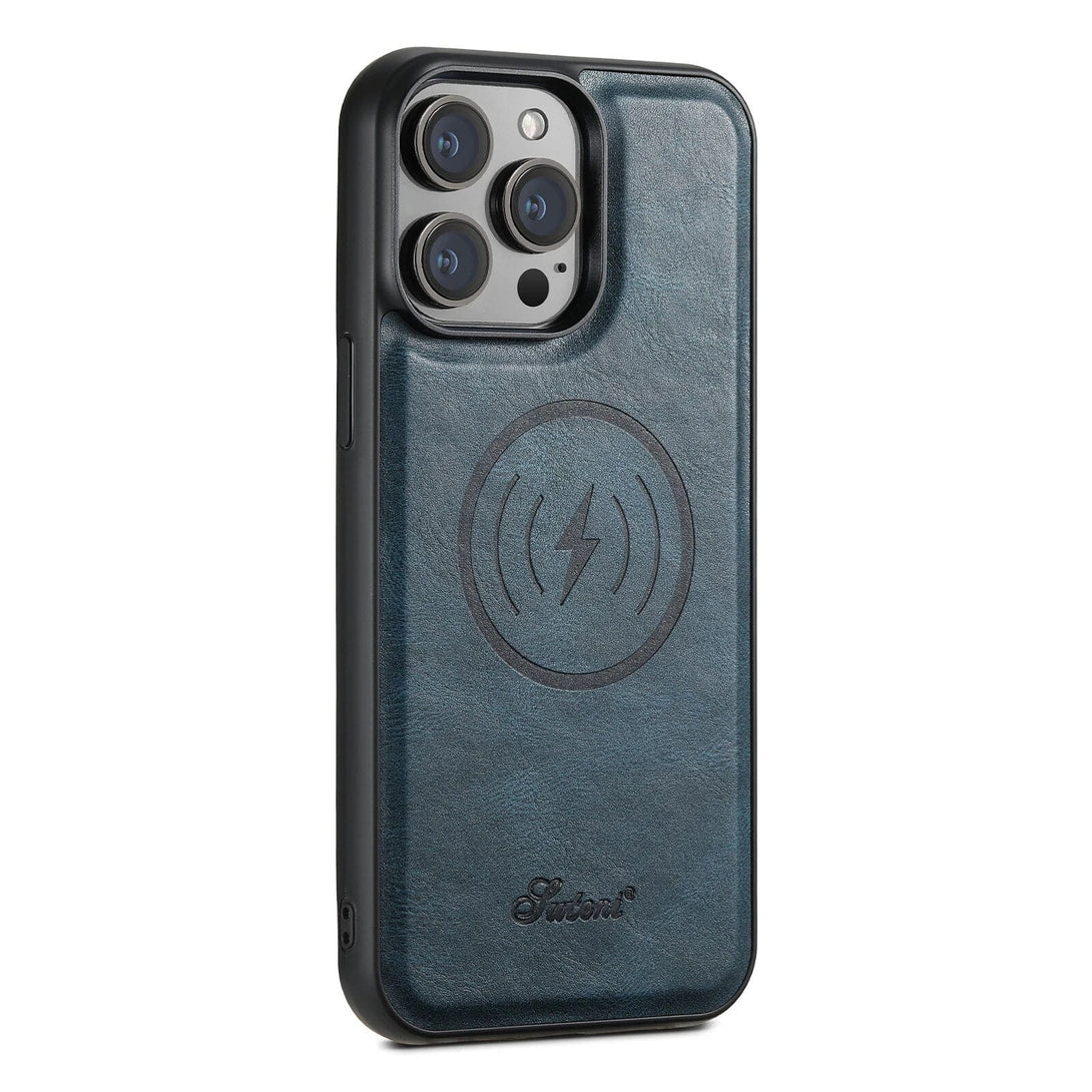 Luxury Leather iPhone 14/13/12 Card Holder Case | Magnetic MagSafe Cover iPhone 14/13/12 Card Holder Magsafe Case Styleeo