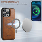 Luxury Leather iPhone 14/13/12 Card Holder Case | Magnetic MagSafe Cover iPhone 14/13/12 Card Holder Magsafe Case Styleeo