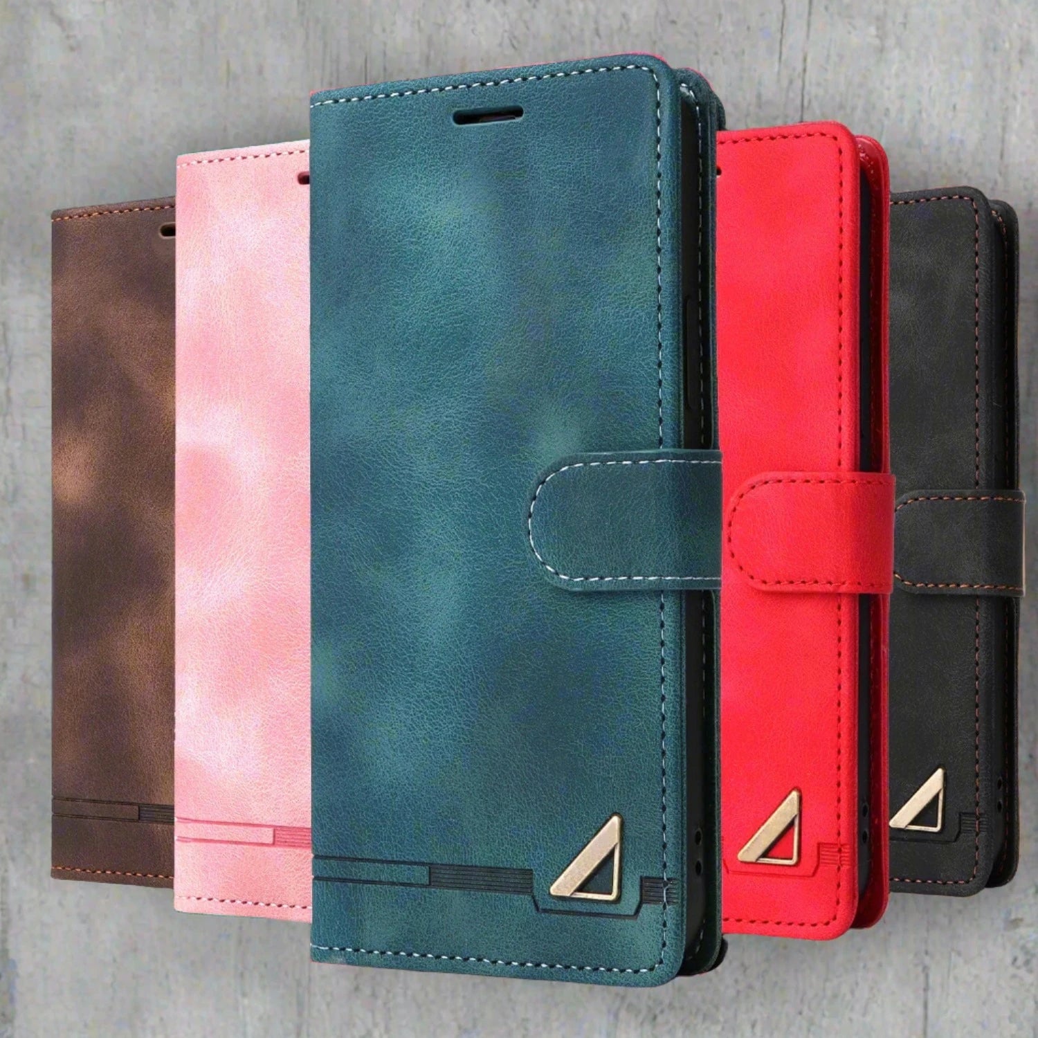Luxury Leather Magnetic Flip Cover Samsung Wallet Phone Case