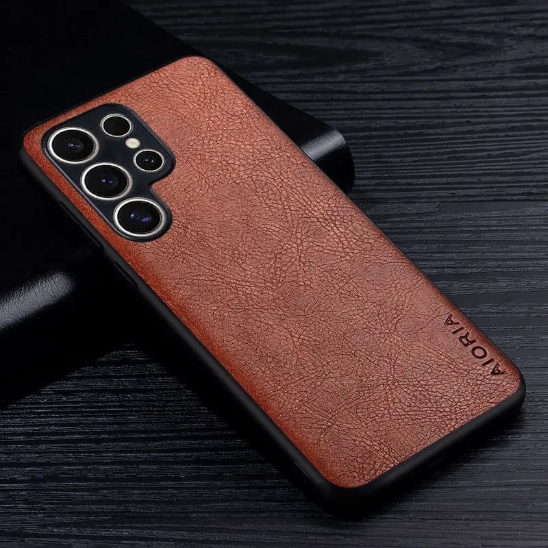 Samsung Leather Case-brown-styleeo