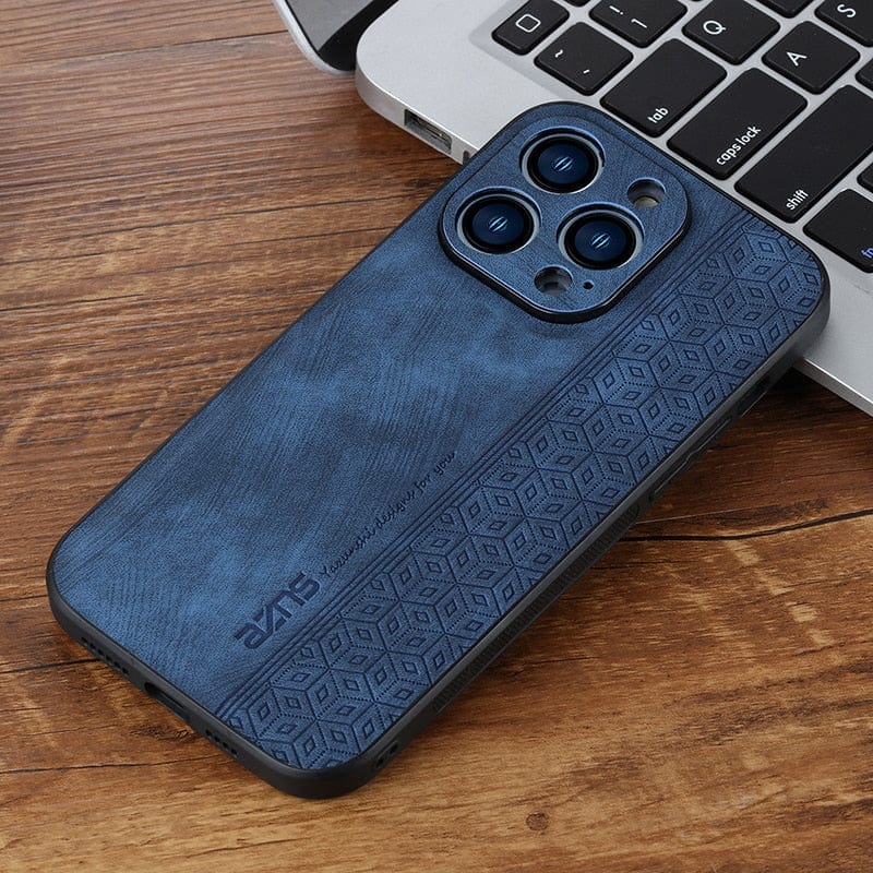 Luxury Leather Shockproof Case For iPhone 11/X/8/7 For iPhone 7 / Blue Luxury Leather Shockproof Case For iPhone 11/X/8/7 Styleeo
