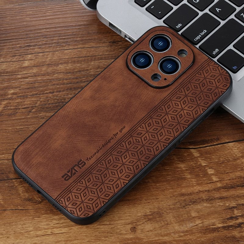 Luxury Leather Shockproof Case For iPhone 11/X/8/7 For iPhone 7 / Brown Luxury Leather Shockproof Case For iPhone 11/X/8/7 Styleeo
