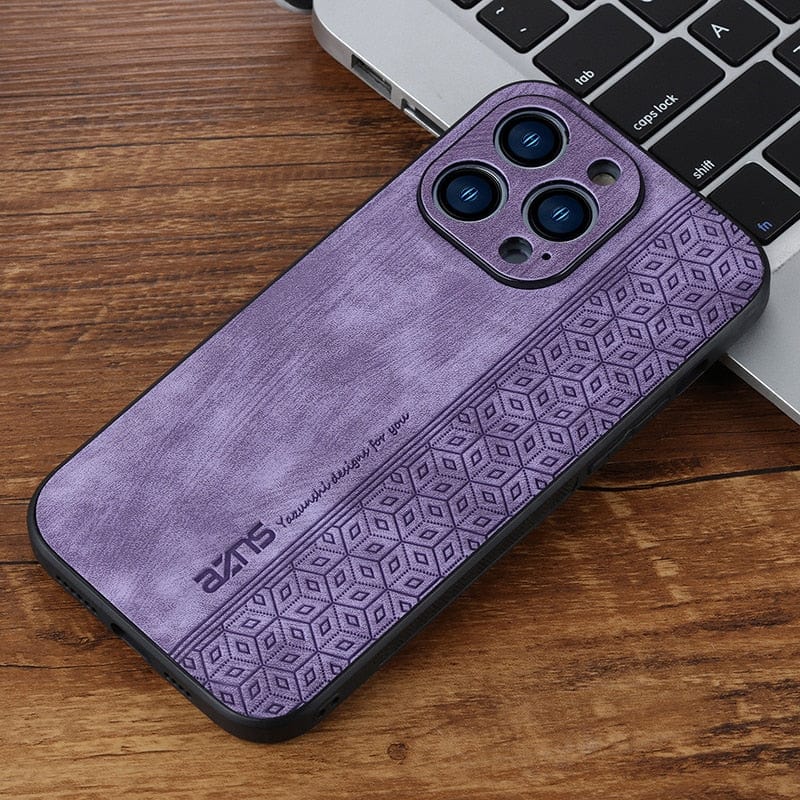Luxury Leather Shockproof Case For iPhone 11/X/8/7 For iPhone 7 / Purple Luxury Leather Shockproof Case For iPhone 11/X/8/7 Styleeo