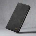 Samsung A51, A71, A81, A91, A21S, A31, A41, A02, A30 leather Flip Wallet Case For A21S / Black Styleeo