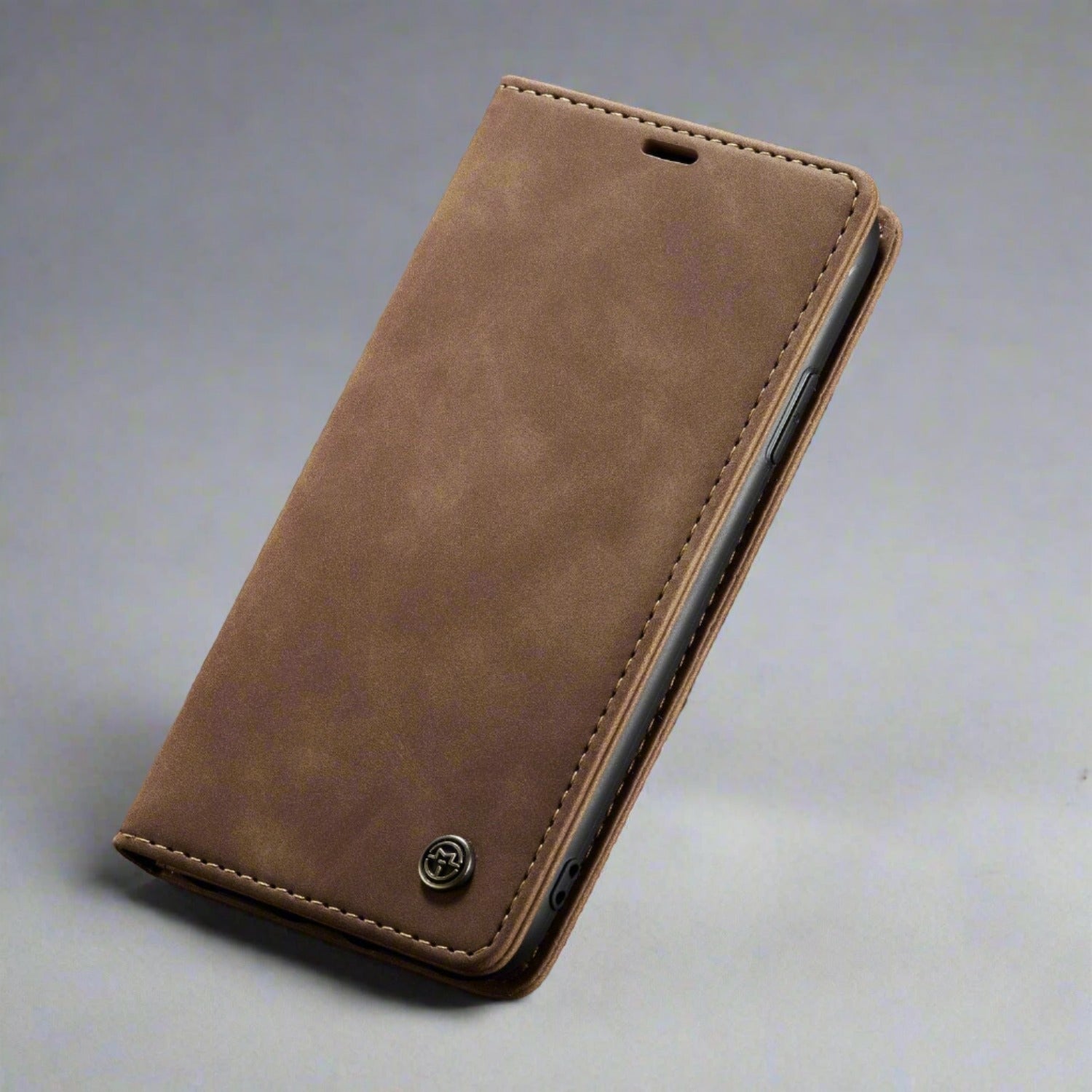 Samsung A51, A71, A81, A91, A21S, A31, A41, A02, A30 leather Flip Wallet Case For A21S / Brown Styleeo