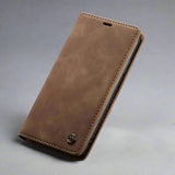 Samsung A51, A71, A81, A91, A21S, A31, A41, A02, A30 leather Flip Wallet Case For A21S / Brown Styleeo