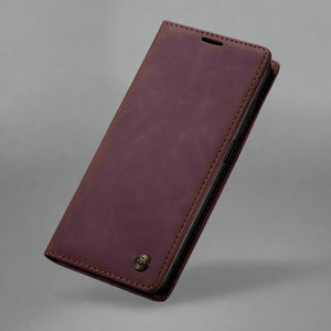 Samsung A51, A71, A81, A91, A21S, A31, A41, A02, A30 leather Flip Wallet Case For A21S / Red Styleeo