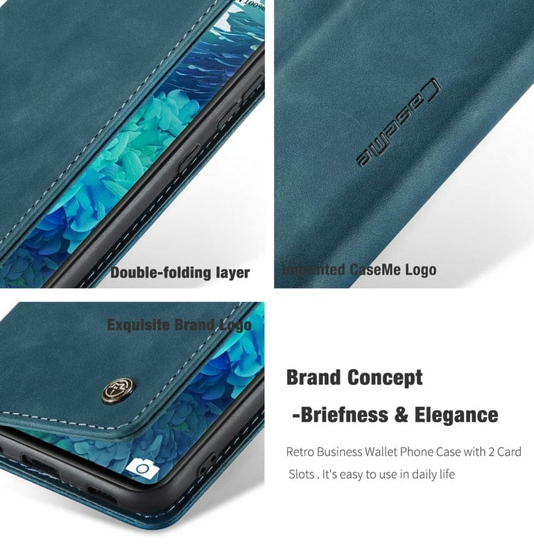 Samsung A51, A71, A81, A91, A21S, A31, A41, A02, A30 leather Flip Wallet Case Styleeo