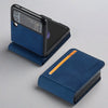 Luxury Leather Wallet Case For Samsung Galaxy Z Flip 3 5G For Samsung Z Flip 3 / Blue Samsung Z Flip 3 5G Wallet Case Styleeo
