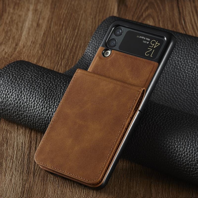 Luxury Leather Wallet Case For Samsung Galaxy Z Flip 3 5G Samsung Z Flip 3 5G Wallet Case Styleeo