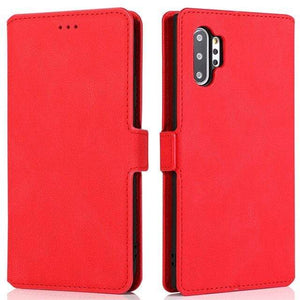 Magnetic Leather Flip Wallet Case For Samsung Galaxy For Galaxy S7 / Red Leather flip wallet case for Samsung galaxy Styleeo